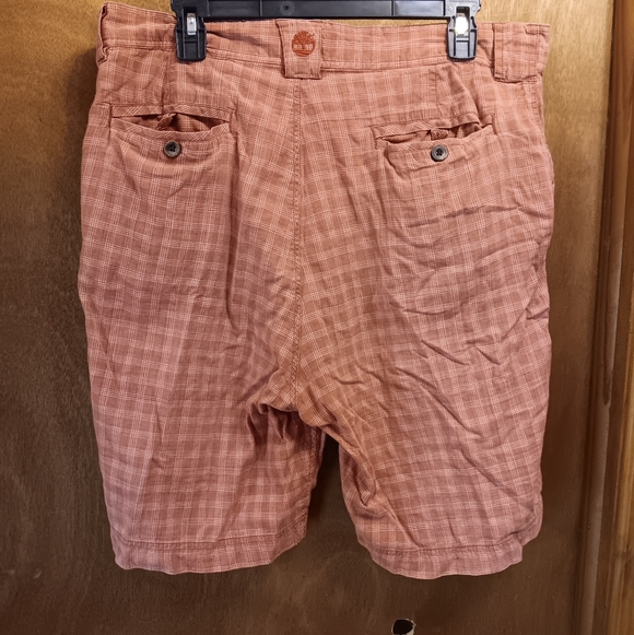 Timberland Men's Tan Plaid Shorts - Picture 3 of 3